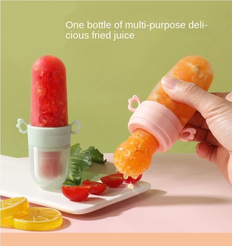 Newborn Food Feeding Eat Fruit Complementary Food Baby Bite Bag Feed Rice Cereal Spoon Silicone Pacifier Tool Baby Supplies